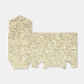 Goudlichte zachte glittersparren bedankdoosjes (Uitgevouwen)