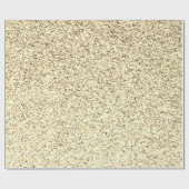 Goudlichte zachte glittersparren cadeaupapier (Vlak)