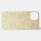 Goudlichte zachte glittersparren iPhone hoesje (Achterkant horizontaal)