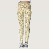 Goudlichte zachte glittersparren leggings (Voorkant)