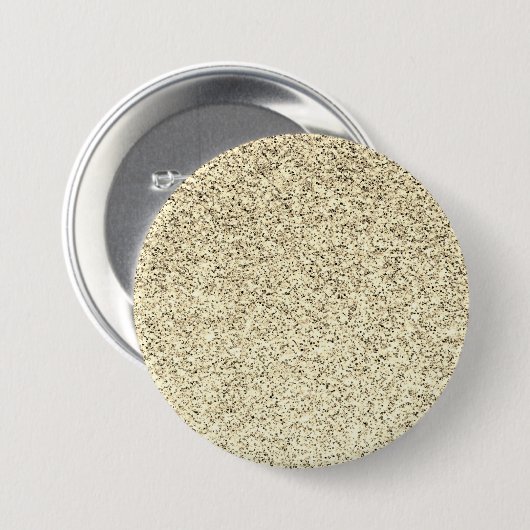 Goudlichte zachte glittersparren ronde button 7,6 cm (Voorkant /achterkant)