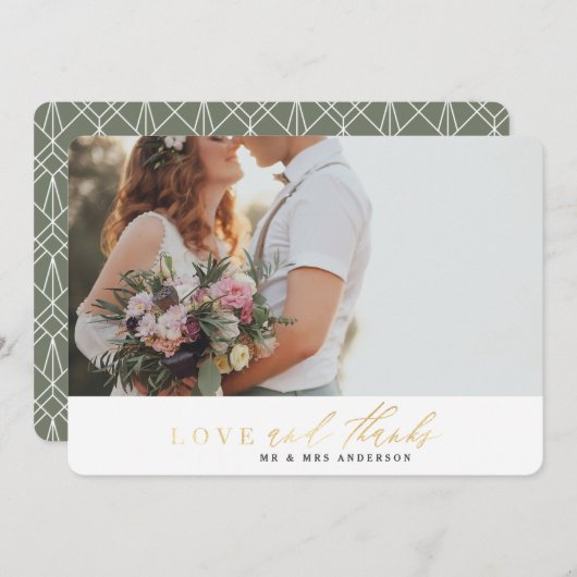 Goudliefde en bedankt bruiloft bedankt voor je kaa (Voorkant / Achterkant)