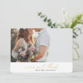 Goudliefde en bedankt bruiloft bedankt voor je kaa (Staand voorkant)