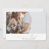 Goudliefde en bedankt bruiloft bedankt voor je kaa (Voorkant)