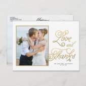 goudliefde | Trouwfoto Dank u Briefkaart (Voorkant / Achterkant)