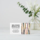 Goudlijnen | Moderne penseelstreken van stijlen Visitekaartje (Staand voorkant)