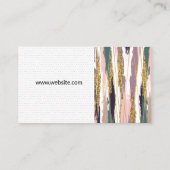 Goudlijnen | Moderne penseelstreken van stijlen Visitekaartje (Achterkant)