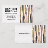 Goudlijnen | Moderne penseelstreken van stijlen Visitekaartje (Voorkant / Achterkant)