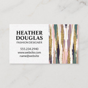 Goudlijnen Moderne penseelstreken van stijlen Visitekaartje
