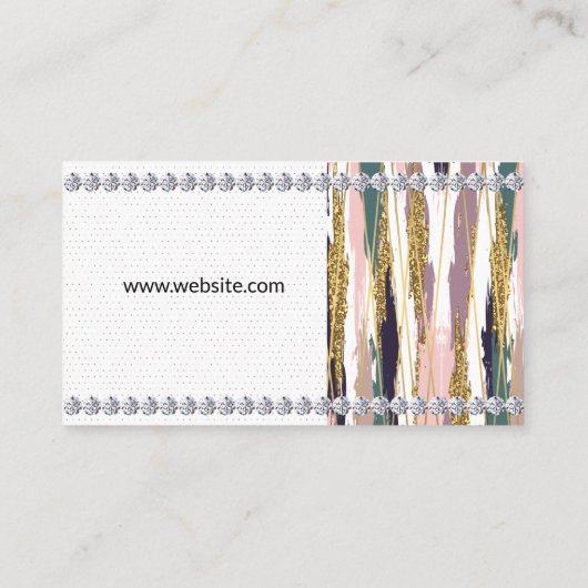 Goudlijnen | Penseelstreken | Diamanten Visitekaartje (Achterkant)