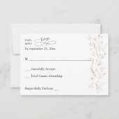 Goudlinnen Floral geen Mal RSVP 2 (Voorkant)