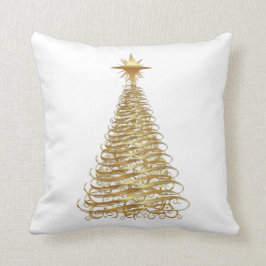 Goudlint kerstboom kussen