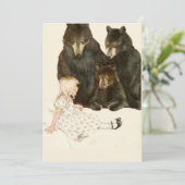 Goudlokje en de Drie Beren Kaart (Staand voorkant)