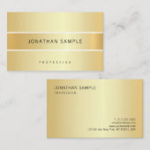 Goudlook elegant, moderne, eenvoudige aangepaste S Visitekaartje (Voorkant / Achterkant)