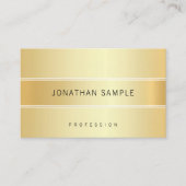 Goudlook elegant, moderne, eenvoudige aangepaste S Visitekaartje (Voorkant)