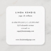 Goudlotus | Groen | wellness spa massage yoga Vierkante Visitekaartje (Achterkant)