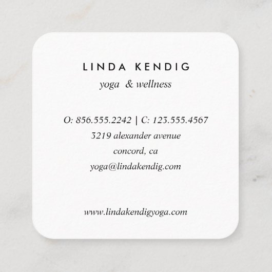 Goudlotus | Groen | wellness spa massage yoga Vierkante Visitekaartje (Achterkant)