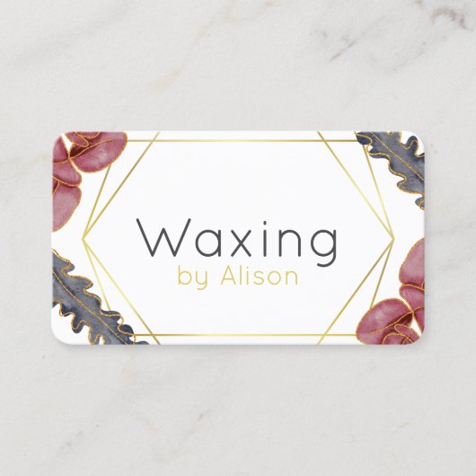 Goudloyaliteit van wastechnicus/estheticier visitekaartje (Voorkant)