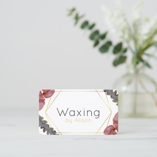 Goudloyaliteit van wastechnicus/estheticier visitekaartje (Staand voorkant)