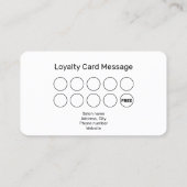 Goudloyaliteit van wastechnicus/estheticier visitekaartje (Achterkant)