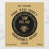 Goudluxe honingraatwijn met koninginnen wijn etiket (Enkel label)