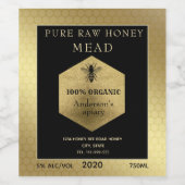 Goudluxe honingraatwijn met koninginnen wijn etiket (Enkel label)