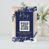 goudmaanblauw blaassneeuw elegant winter QR rsvp (Staand voorkant)