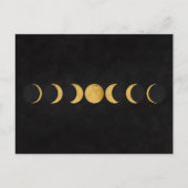 Goudmaanfasen zwarte gestructureerde achtergrond briefkaart (Voorkant)