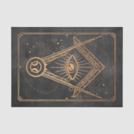 Goudmaansterren die allemaal oogtarotsteenkool zie tissuepapier