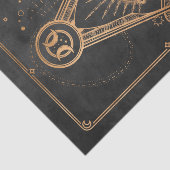 Goudmaansterren die allemaal oogtarotsteenkool zie tissuepapier (Detail)