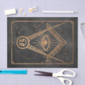 Goudmaansterren die allemaal oogtarotsteenkool zie tissuepapier (Craft)