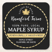 Goudmaaswijdte op zwarte maaswijdtemeter kartonnen onderzetters (Voorkant)