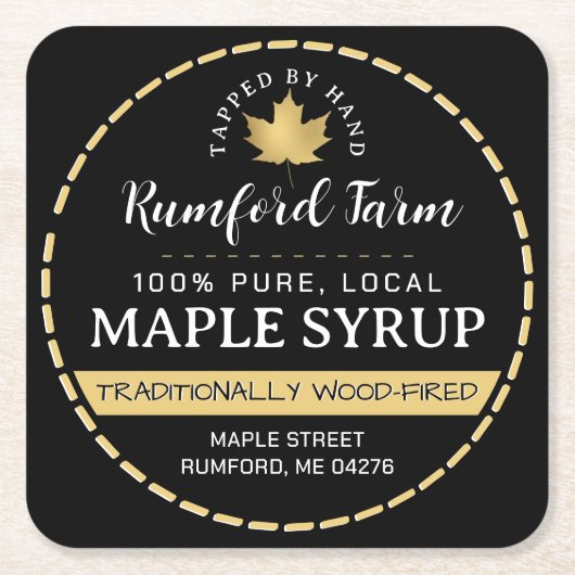 Goudmaaswijdte op zwarte maaswijdtemeter kartonnen onderzetters (Voorkant)