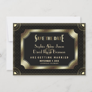  goudmaffia art deco Wedding Save The Date