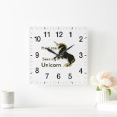 Goudmagische sprookeenhoorn vierkante klok (Huis)