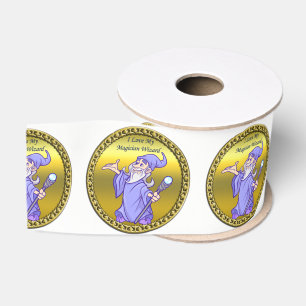 Goudmagische tovenaar paarse tovenaar grosgrain lint