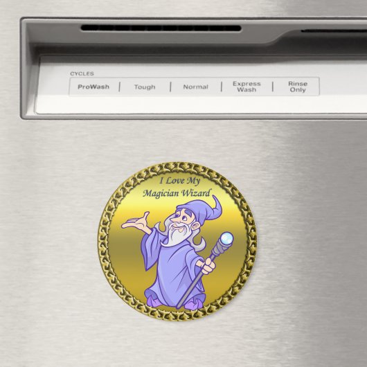 Goudmagische tovenaar paarse tovenaar magneet (Insitu (Vaatwasser))