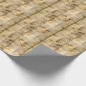 Goudmakelaarbladeren op perkamentpapier cadeaupapier (Hoek)