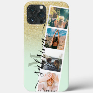 goudmakreel 4 collage naam minmonogram Case-Mate iPhone case