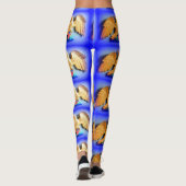 goudmakreel blauw leggings (Achterkant)