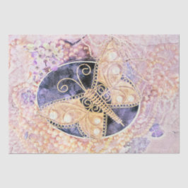  goudmakreel Paarse roze Romantische kunst Tissuepapier