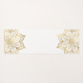 Goudmandala monogram aangepaste naam glitter yogamat (Achterkant (horizontaal))