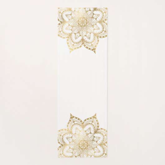 Goudmandala monogram aangepaste naam glitter yogamat (Achterkant)