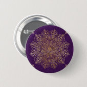 Goudmandala Ronde Button 5,7 Cm (Voorkant /achterkant)