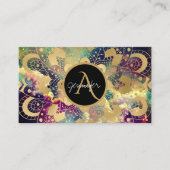 Goudmandala waterverf nebula visitekaartje (Voorkant)