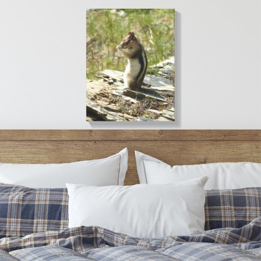 Goudmantel bij Gletsjer I Canvas Afdruk (Insitu (Slaapkamer))