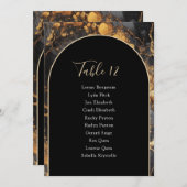 Goudmarmer en boogtafel kaart (Voorkant / Achterkant)