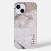 Goudmarmer en Glitter Printen Texture Case-Mate iPhone Case (Achterkant)