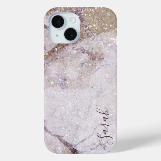 Goudmarmer en Glitter Printen Texture Case-Mate iPhone Case (Achterkant)