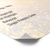 Goudmarmer Glitter Salon Price Lists Poster (Hoek)